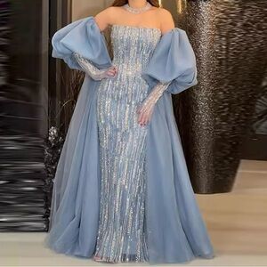 Mermaid beaded sparkly gown